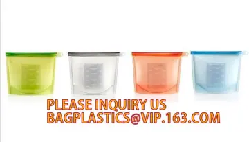 Reusable Vacuum Food Sealer Bags Silicone Food Storage Container Refrigerator Bag Kitchen Colored Ziplock Bags