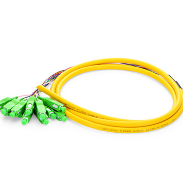 10m Bundle Fiber Optic Pigtail Series FTTH 12 Cores Fan-Out LC SC