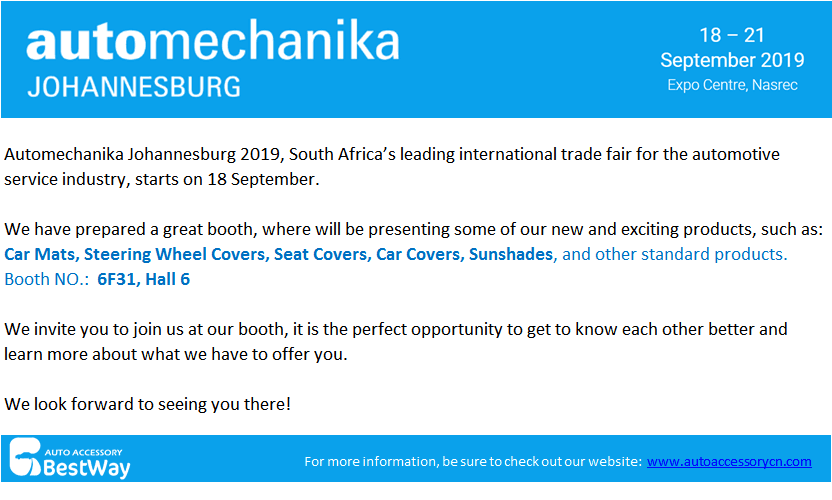 2019 AUTOMECHANIKA JOHANNESBURG SHOW (SOUTH AFRICA)