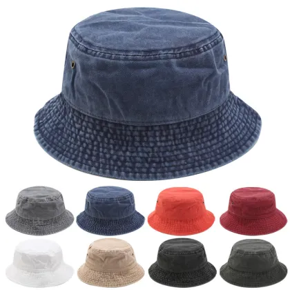 REWIN Wholesale Summer Sun Visor Hat - Unisex Cotton Denim Bucket Hat