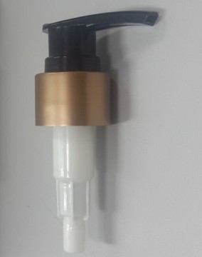 Plastic Screw Lotion Pump 24/410,black top pump sprayer,Shiny Gold Aluminum Collar PP Actuator Lotion Dispenser Pump