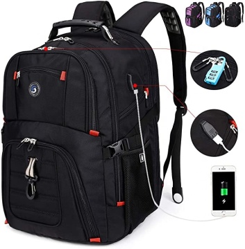Extra Large Durable 50L USB Charging Backpack for Laptops and School Use