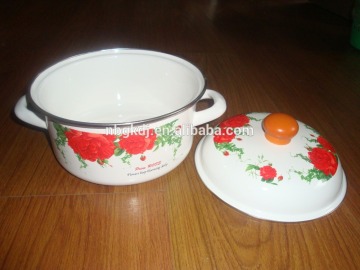 stock pot enamel or ceramic casserole carrier with cast iron enamel pot