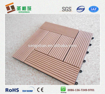 Easy install 300*300 wood plastic composite DIY deck tiles with cheap price