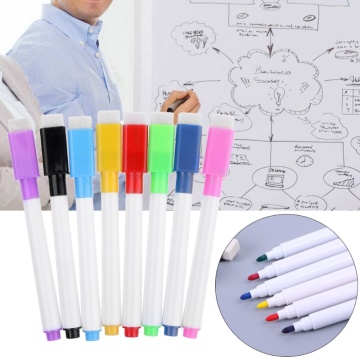 1 Set Magnetic Whiteboard Pen Erasable Marker Whiteboard 8 Colors Office Supplies School Stationery