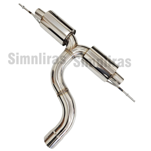 Edelstahl Ford Focus ST225 3 "Catback-Auspuffanlage 04-11 mit zwei Auspuffspitze