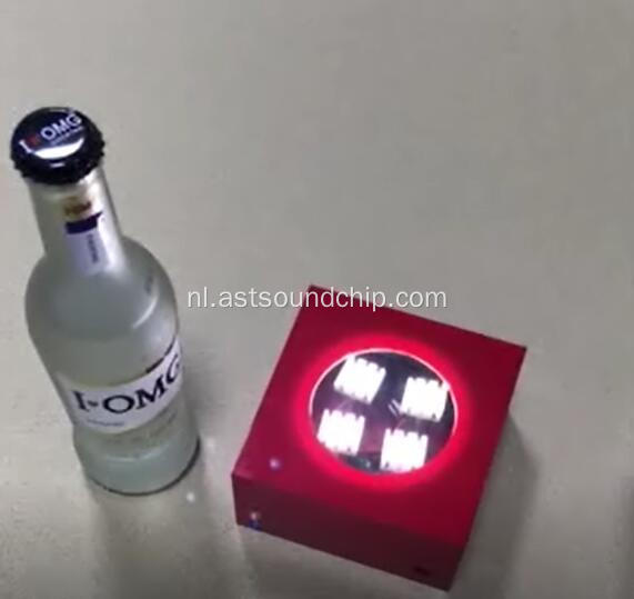 LED-knippermodule voor acryldoos, acryldoos met led voor fles of cosmetica