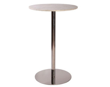 Brief Style Bar Table with Stainless Steel Base