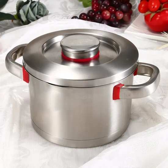 Stainless Steel Milk Pan with Glass Cover