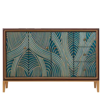American Woodside Luxury Solid Wooden Shoe Cabinet with Doors and Drawers