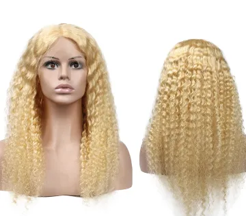 Uniky 180 200 Density Pre Pluck Blonde 613 Hd Full Lace Wig Human Hair Unprocessed Cuticle Aligned Hd Deep Wave Lace Frontal Wig