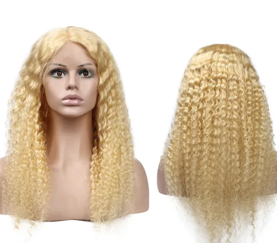 Uniky 180 200 Density Pre Pluck Blonde 613 Hd Full Lace Wig Human Hair Unprocessed Cuticle Aligned Hd Deep Wave Lace Frontal Wig