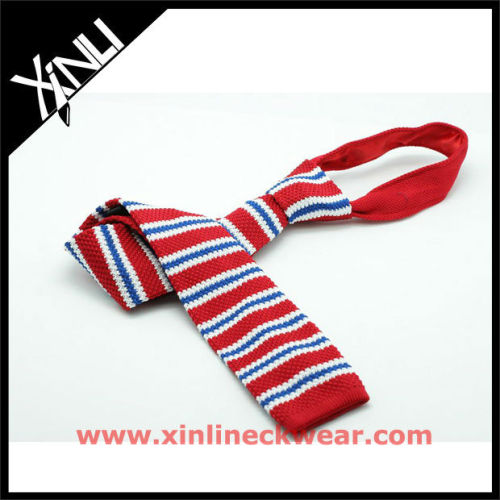 Europe Stripe Knitted Silk Necktie