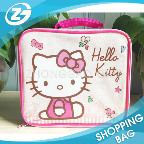 Cute Custom Promotional Insulation and Waterproof Thermal Insulated Kids Polyester Lunchbox Lunch Box Cooler Bag