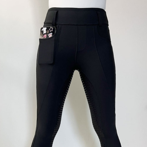 Classic Black Ladies Equestrian Breathable Breeches