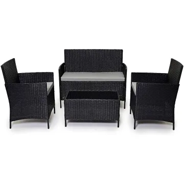 All-Weather Black Rattan Patio Furniture: Cheap Outdoor Rattan Chair for Your Garden