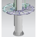 Pencahayaan Tiang Tinggi Dodecagon Dengan Lampu Halida Logam