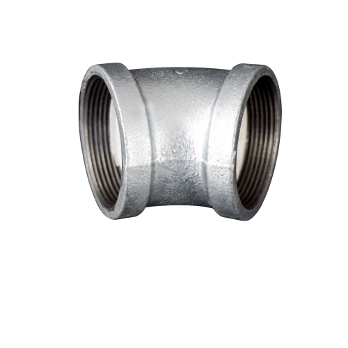 Plástico galvanizado forrado de 45 grados accesorios del codo