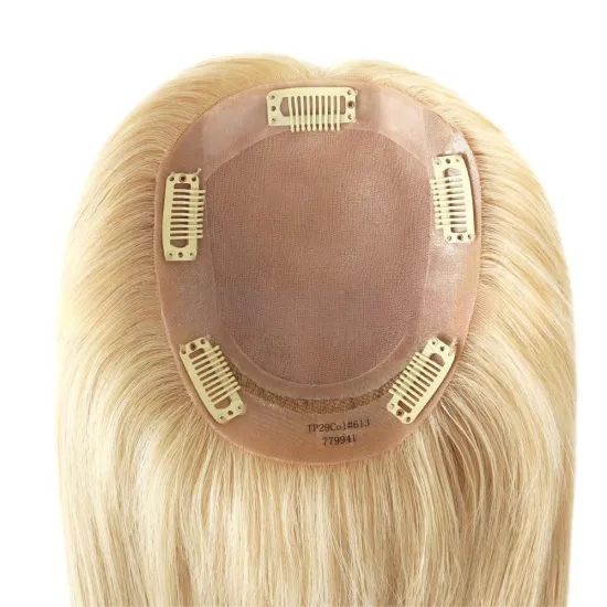 Chinese Remy Human Hair Piece: 5.5x6 Silk Top PU Coated Perimeter Clip-In Hair Extension with Natural Cuticles
