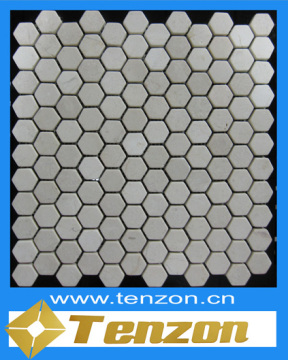 Hot Type White Carrara Hexagon Mosaic