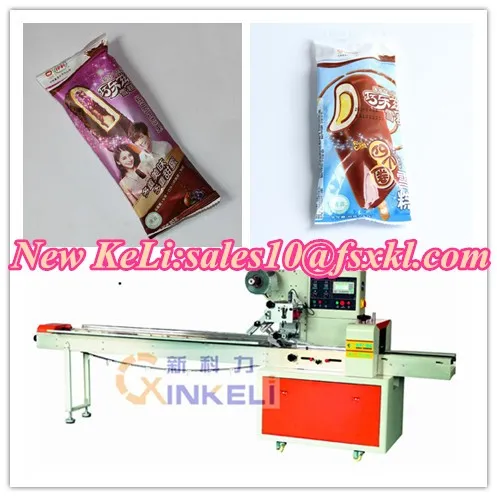 Ice lolly flow packaging machine