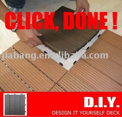 Easy install interlocking Tile for Home Owner composite decking