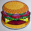 cheap price hamburger multipurpose roundie beach towel