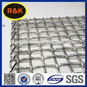 Double crimped wire mesh/Stainless steel square hole mesh