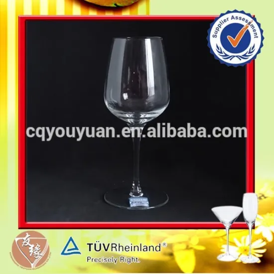 Wholesale soda lime shining wine goblet glass