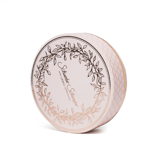 Foil Stamp Pink Eyelash Round Box