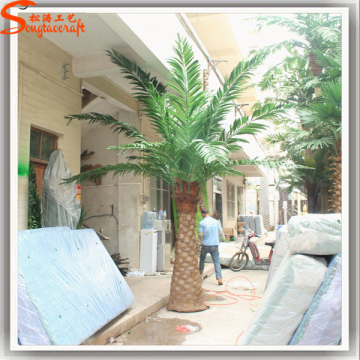 Songtao factory fiberglass customized artificial palm tree plastic palm tee for decoration