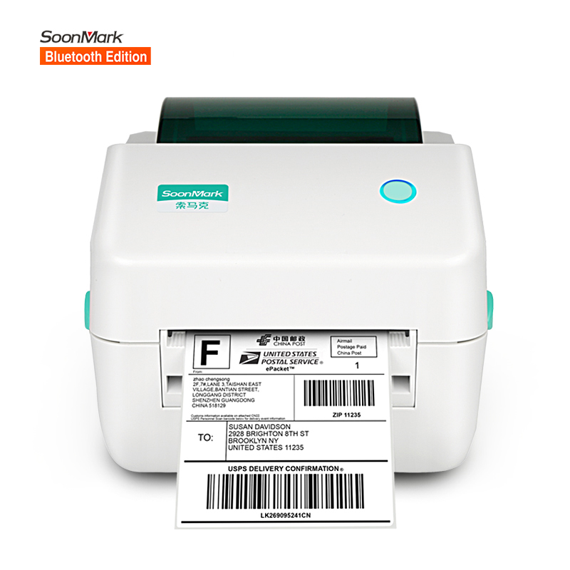 108mm mobile bluetooth fedex label thermal shipping printer