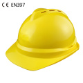 CE industrial V type safety helmet with vents