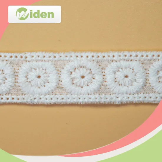 Round pattern swiss cotton embroidery ribbon lace