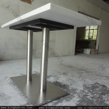 Kkr Solid Surface Unique And Modern Square Table Kkr Marble Table Tops