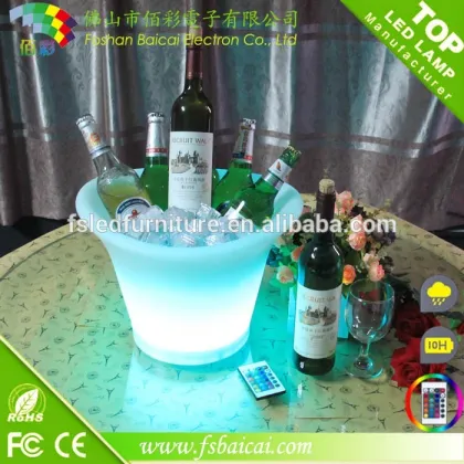 High quality Plastic Type and Coolers & Holders led ice bucket