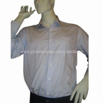 Men's dress shirt, long sleeve, with fashionable style and design, OEM order is welcome
