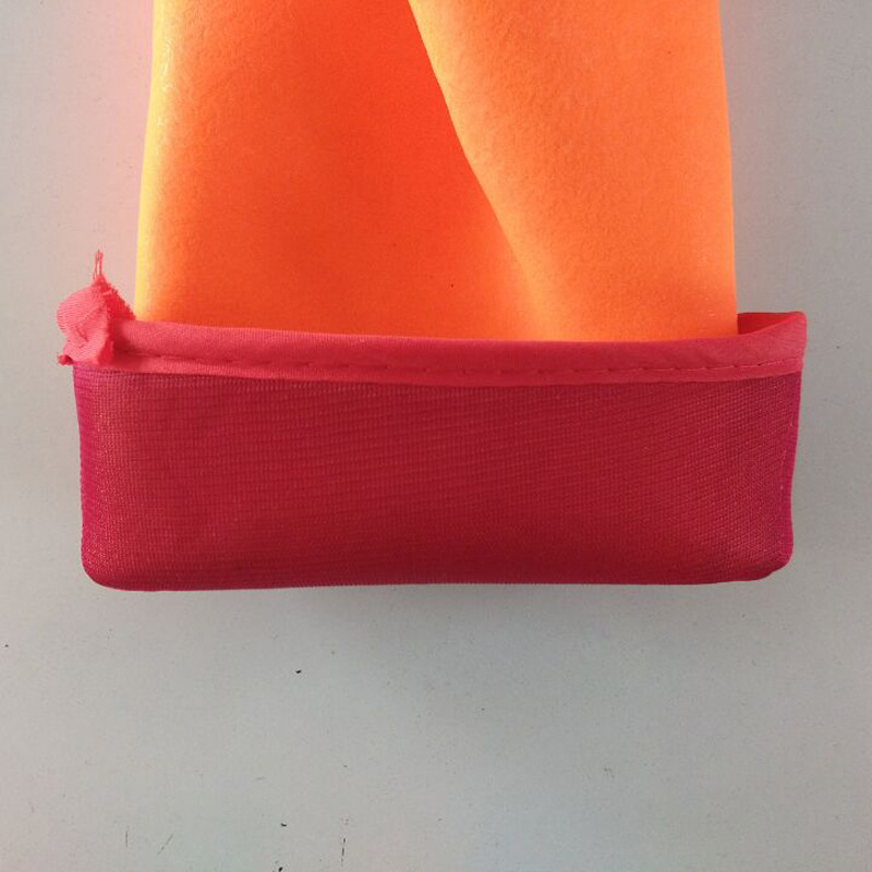 PVC fluorescente acabamento arenoso vermelho lenço de linho de esponja