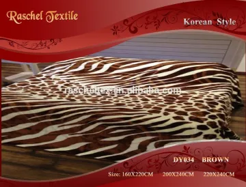 True 100% Polyester animal printed queen size royal mink blanket