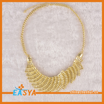 Barang emas rekaan Kalung Tassel bersalut emas Kalung