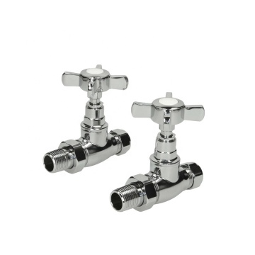 CE Certified Traditional Luxury Chrome Towel Rail Radiator Valve 1/2"x15MM BJ21004