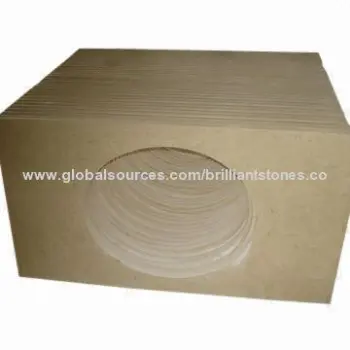 Egyptian Beige Marble Vanity Countertop for Bathroom, Polished, 1 Under-mounted Sink Hole
