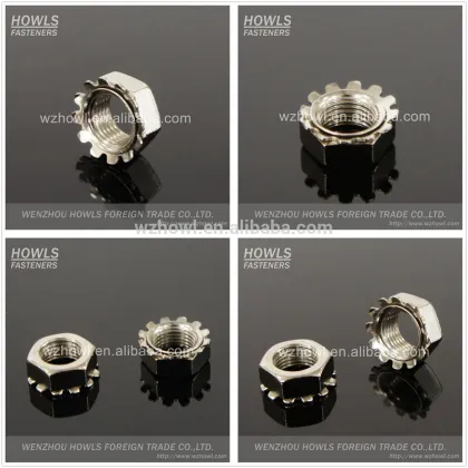 Hex K nuts / K cap nut / K lock nut / K-type nut / kep nut