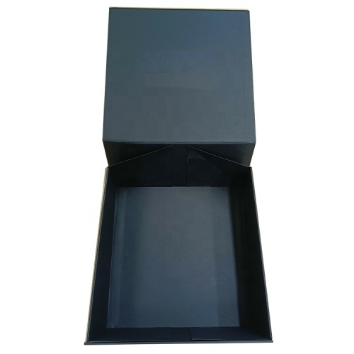 Black foldable paper packaging box for clothes tea