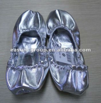 Women roll up and foldable ballet shoes/ballet dance shoes