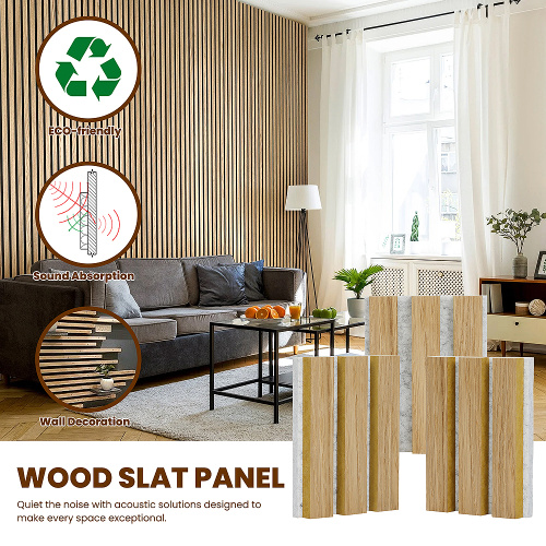 3 sides veneer wood slat panel Hot Sale Wooden Veneer Slat Acoustic Panels Manufactory