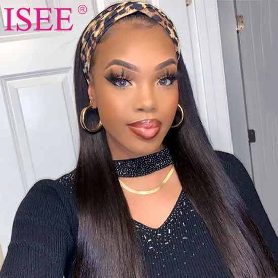 Top Selling Wholesale Price Straight Human Hair Headband Wigs Cheap Machine Made Non Lace Glueless Wig On Sale