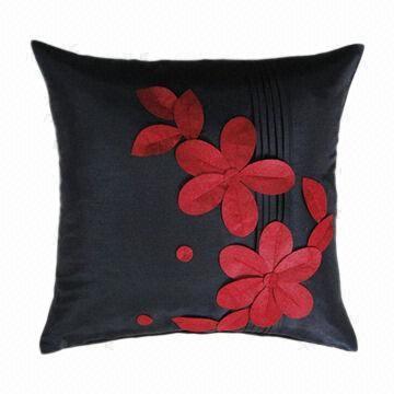 Decorative Applique Cushion, Made of Polyester, Measures 43 x 43cm
