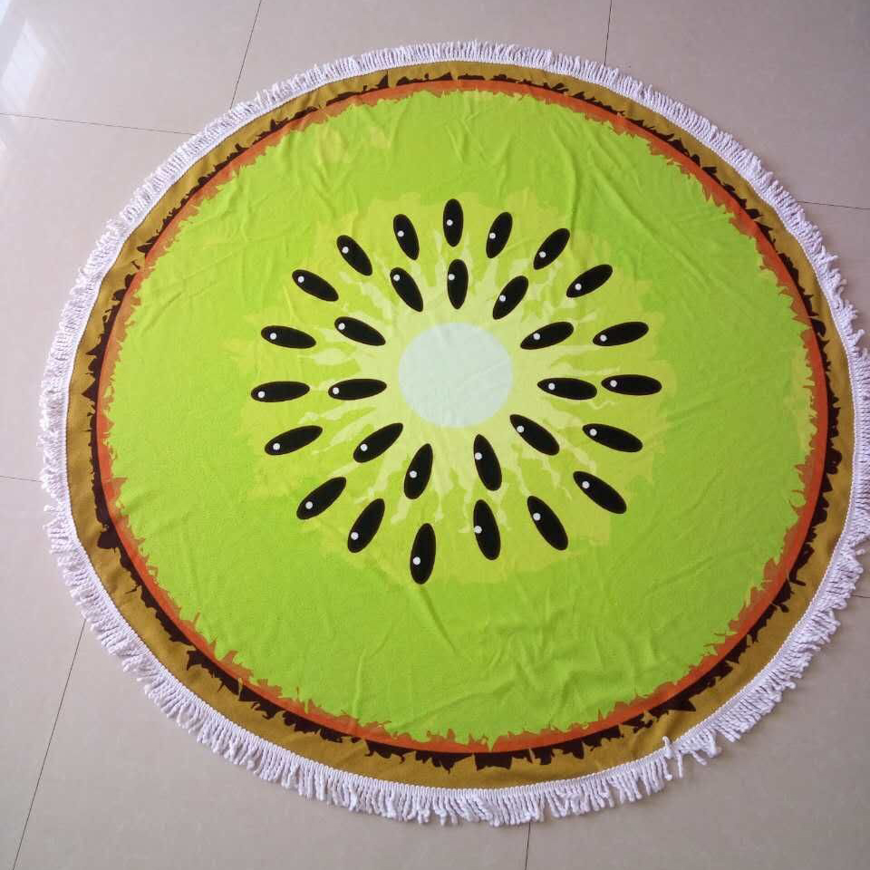 printed round beach towel