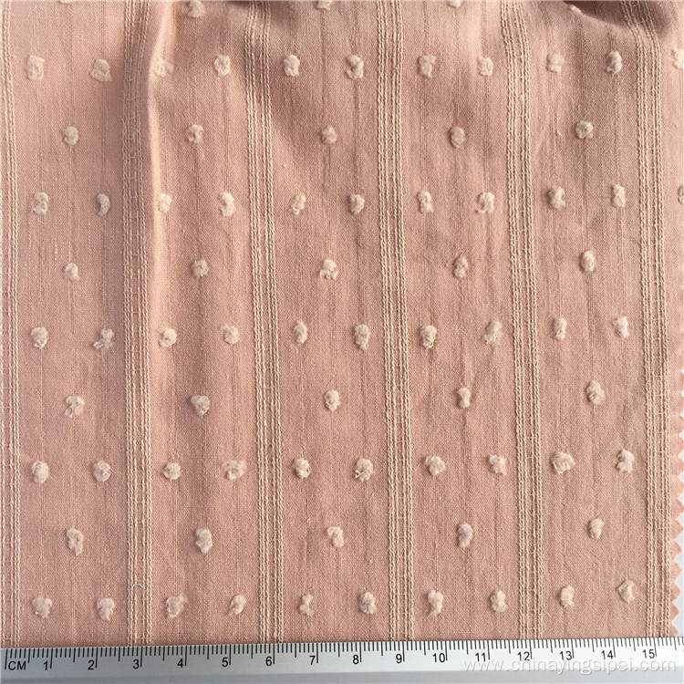 Plain Embroidery Cotton Jacquard Dobby Fabric For Garments